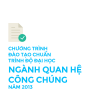 CHƯƠNG TRÌNH ĐÀO TẠO CHUẨN NGÀNH QUAN HỆ CÔNG CHÚNG 2013