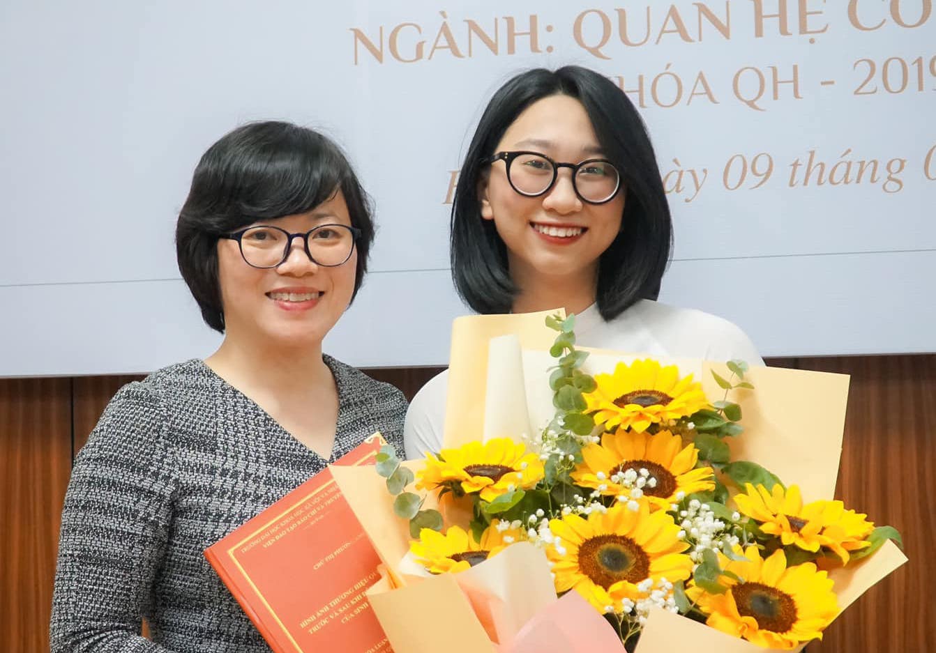 Nữ sinh Viện Báo đạt 9.8 điểm khóa luận với đề tài hình ảnh thương hiệu quốc gia Việt Nam